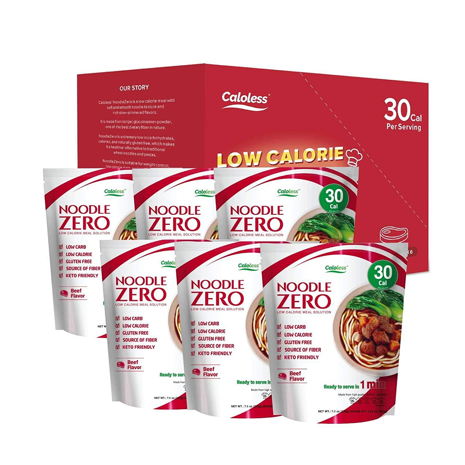 Konjac Shirataki Noodles 6Pack Low Calorie Healthy Food ()Gluten