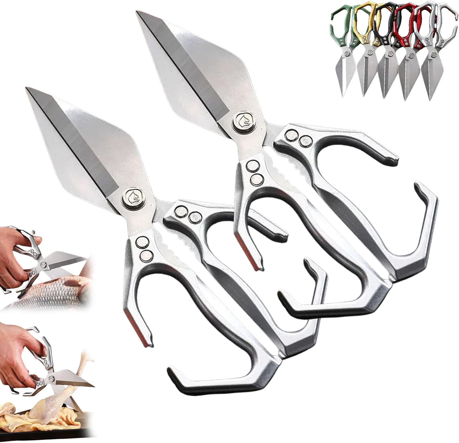 Sharp Scissors Cooking Konluka Kitchen Scissors, Seattleget Multifunctional Shears 2026 Sharp ...