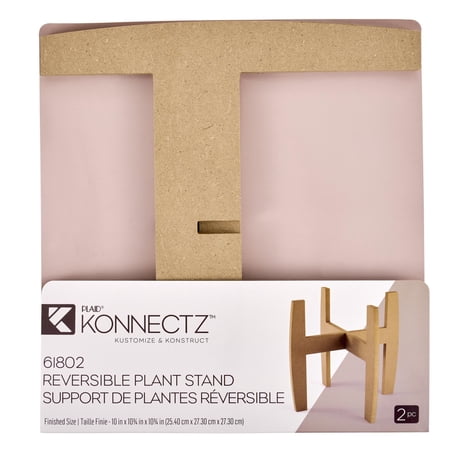 Konnectz Wood Surfaces Plant Stand, 10" x 10"