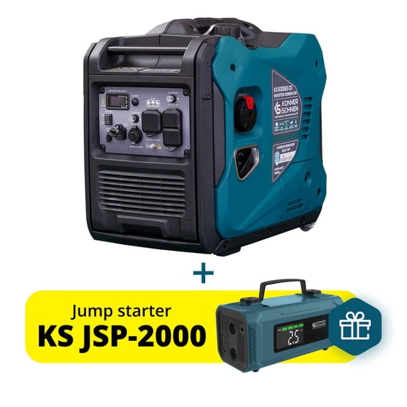 Konner & Sohnen Gasoline Inverter Generator 5500 Watt 120V Quiet CO ...