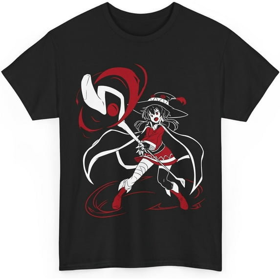 Kono suba Anime Megumin T-Shirt Merch Casual Short Sleeved Shirt Tee Shirts