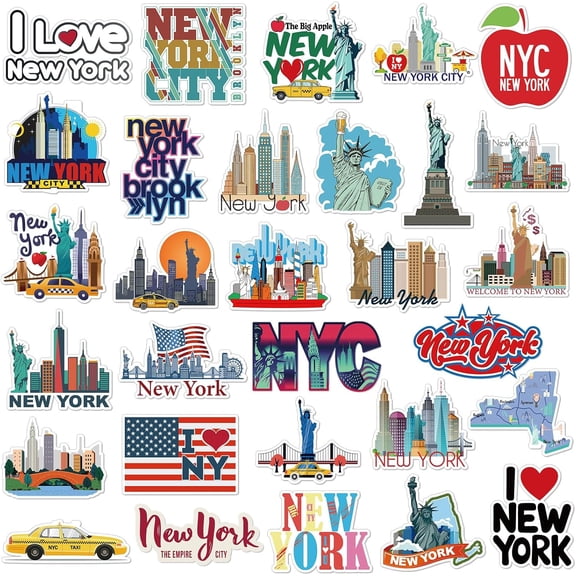 Konohan 30 Pcs New York Souvenirs Gifts New York Magnet for Refrigerator City Magnetic Refrigerator Stickers for Home Decoration