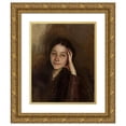 thumbnail image 1 of Konrad Krzyżanowski 20x24 Gold Ornate Framed and Double Matted Museum Art Print Titled - Portrait of Wanda Arkuszewska (1919), 1 of 4