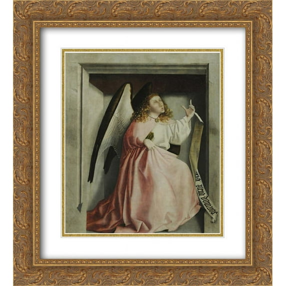 Konrad Witz 2x Matted 20x24 Gold Ornate Framed Art Print 'Angel of Annunciation '