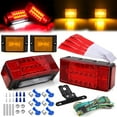 Konrali Submersible LED Trailer OIF8 Tail Lights Kit Halo Trailer