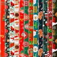 thumbnail image 1 of Konsait 12 Pack Folded Large Sheets of Christmas Wrapping Paper Traditional Gift Wrap, Christmas Decoration, Xmas Festive Designs- Kids Snowman, Santa, Christmas Tree, Snowflake, Reindeer, 29x20inch, 1 of 8