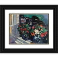 thumbnail image 1 of Konstantin Alexeevich Korovin 18x15 Black Ornate Wood Framed Double Matted Museum Art Print Titled - Roses&nbsp;On a Window Sill, Gurzuf (1917), 1 of 5
