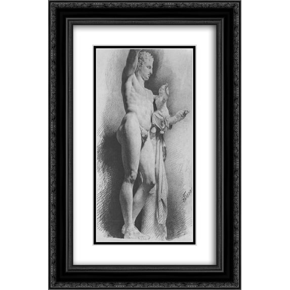 Konstantin Bogaevsky 2x Matted 18x24 Black Ornate Framed Art Print 'Hermes'