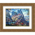 thumbnail image 1 of Konstantin Bogaevsky 2x Matted 24x20 Gold Ornate Framed Art Print 'Mount St. George', 1 of 2