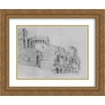 thumbnail image 1 of Konstantin Bogaevsky 2x Matted 24x20 Gold Ornate Framed Art Print 'Ruins of an old temple', 1 of 2