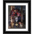 thumbnail image 1 of Konstantin Korovin 2x Matted 20x24 Black Ornate Framed Art Print 'A bouquet of paper roses ', 1 of 2