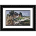 thumbnail image 1 of Konstantin Korovin 2x Matted 24x20 Black Ornate Framed Art Print 'Landscape with fence ', 1 of 2