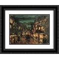 thumbnail image 1 of Konstantin Korovin 2x Matted 24x20 Black Ornate Framed Art Print 'Night street.Paris', 1 of 2