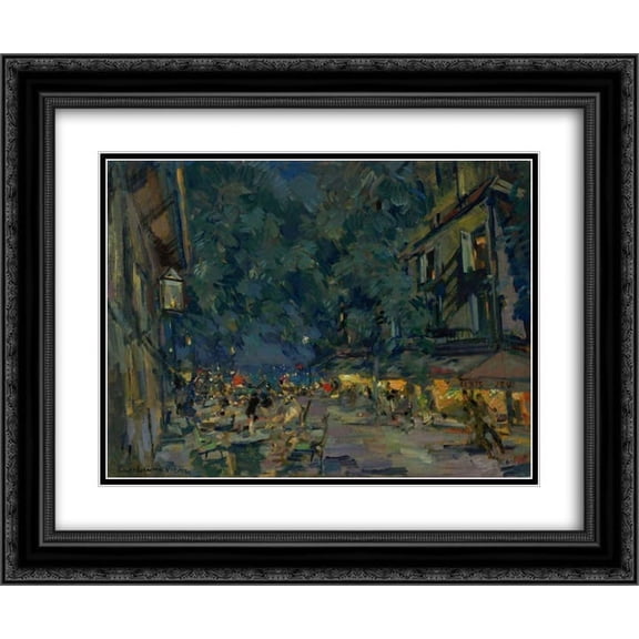 Konstantin Korovin 2x Matted 24x20 Black Ornate Framed Art Print 'Vichy'