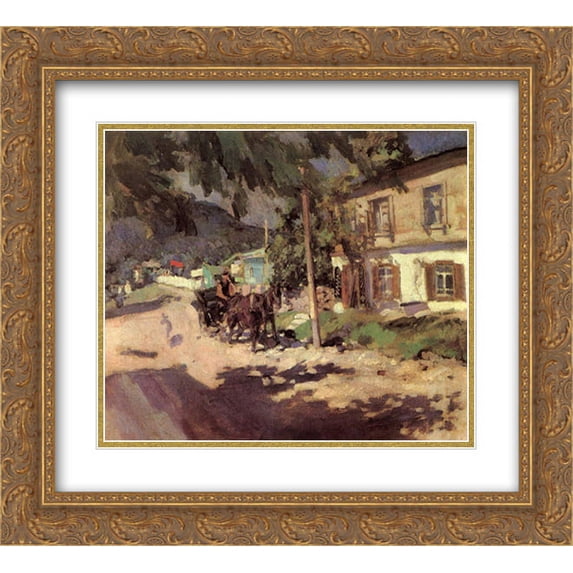Konstantin Korovin 2x Matted 24x20 Gold Ornate Framed Art Print 'In Krasnokamenka under Gurzuf '