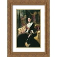 thumbnail image 1 of Konstantin Makovsky 2x Matted 18x24 Gold Ornate Framed Art Print 'Portrait of an Unknown', 1 of 2