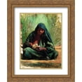 thumbnail image 1 of Konstantin Makovsky 2x Matted 20x24 Gold Ornate Framed Art Print 'Egyptian with a child', 1 of 2