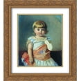 thumbnail image 1 of Konstantin Makovsky 2x Matted 20x24 Gold Ornate Framed Art Print 'Girl 2', 1 of 2