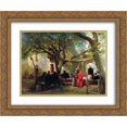 thumbnail image 1 of Konstantin Makovsky 2x Matted 24x20 Gold Ornate Framed Art Print 'Dervishes in Cairo', 1 of 2