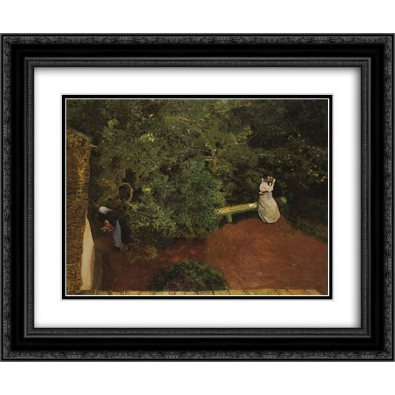 Konstantin Somov 2x Matted 24x20 Black Ornate Framed Art Print 'Family Happiness'