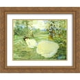 thumbnail image 1 of Konstantin Somov 2x Matted 24x20 Gold Ornate Framed Art Print 'In the Forrest', 1 of 2