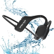 Konstreet Bone Conduction Headphones IP68 Swimming Waterproof Dustproof Sweatproof MP3 Player Headset Underwater Music Player 8GB Memory, Open-Ear Wireless Bluetooth 5.3 with Mic for Running, Cycling