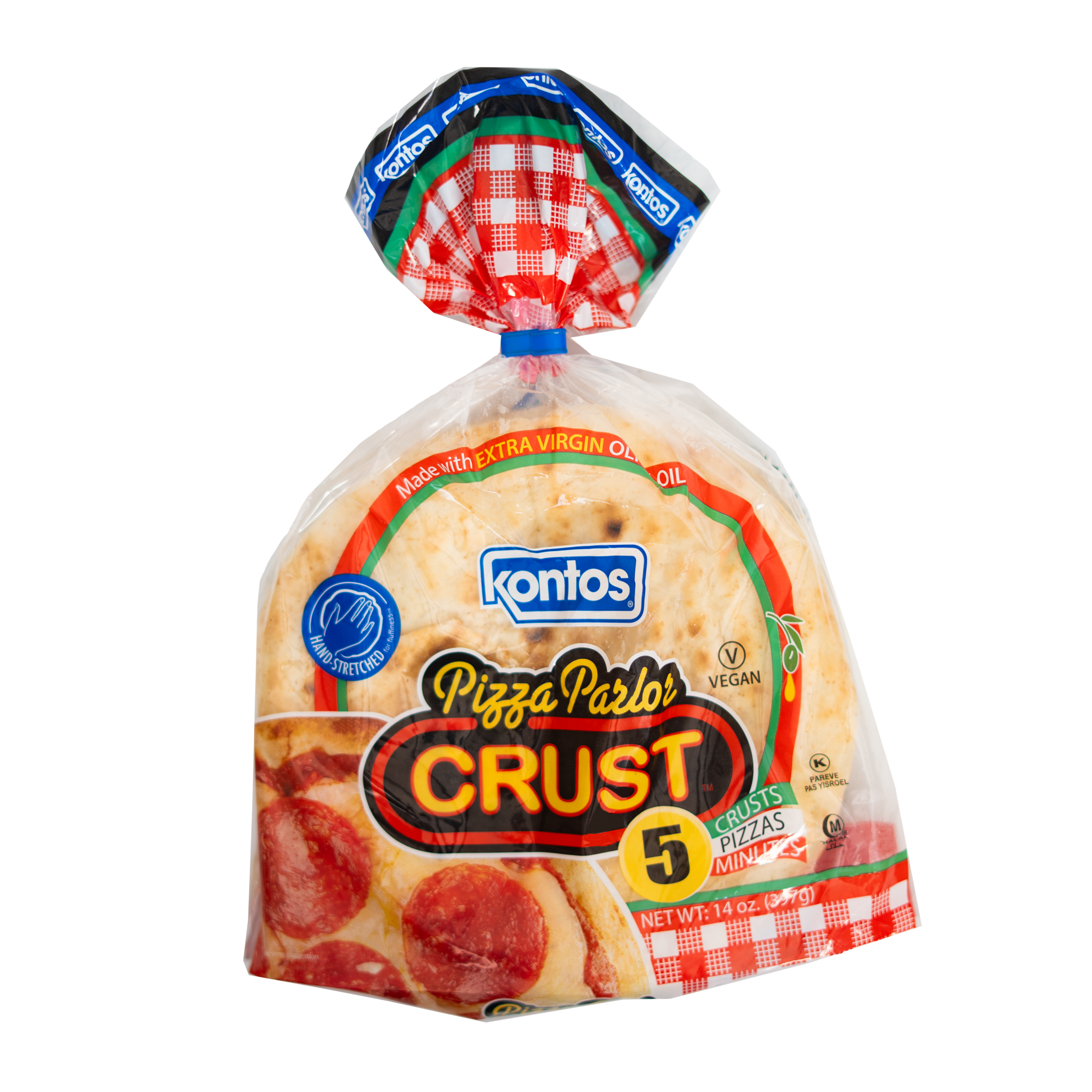Kontos 7-Inch Pizza Crusts Made with Unbromated Flour