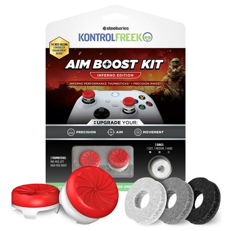 KontrolFreek Aim Boost Kit Inferno Edition - Performance Thumbsticks & Precision Rings - Xbox One and Xbox Series X Controller