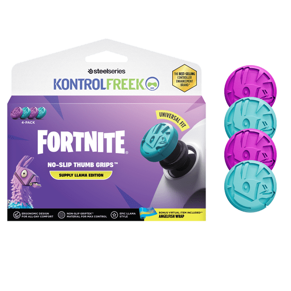 KontrolFreek Fortnite No-Slip Thumb Grips  Supply Llama Edition for PlayStation 4, PlayStation 5, Xbox One & Xbox Series X|S, Nintendo Switch Pro, Switch 2 Joy-Con Controller