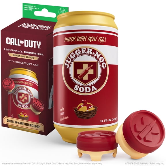 KontrolFreek Jugger-Nog Performance Thumbsticks - Collector's Edition - Xbox One & Xbox Series X Controller - Red and Cream