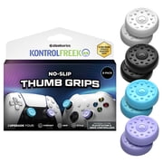 KontrolFreek No-Slip Thumb Grips | Universal Edition for Nintendo Switch Pro, PlayStation 4 PS4, PlayStation 5 PS5, Xbox One & Xbox Series X|S Controller | 8-Pack | Lavender/Aqua/White/Black