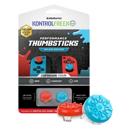 KontrolFreek - Splash Joycon Thumbsticks - Red/Blue
