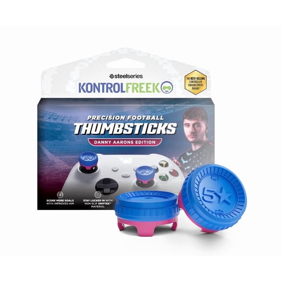 KontrolFreek Thumbsticks - Danny Aarons Precision Football Edition for Xbox One/Xbox Series X/S Controller, Blue/Pink