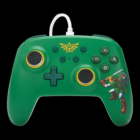 Kontroler przewodowy PowerA do konsoli Nintendo Switch Obroca Hyrule Zielony -