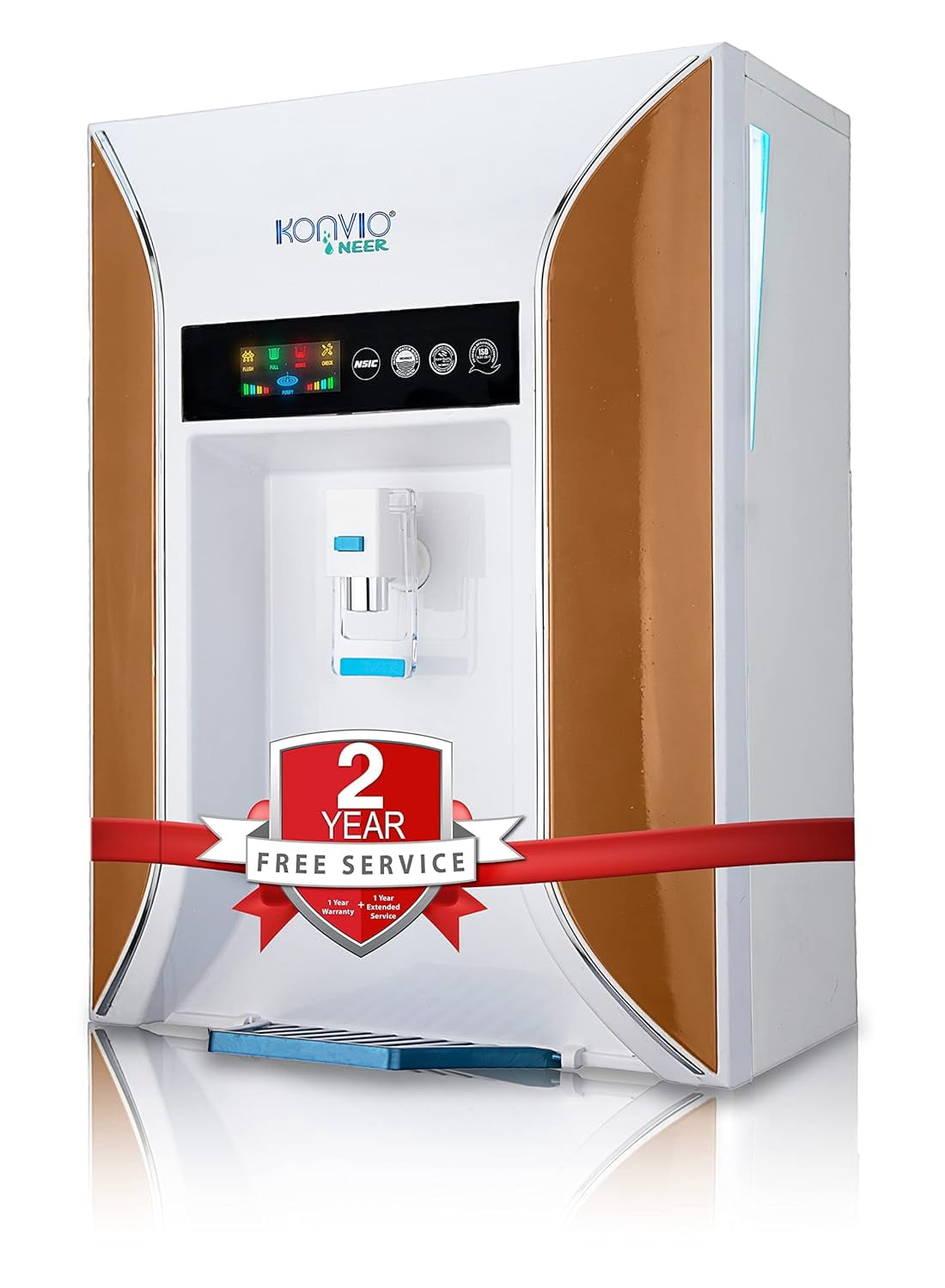 Konvio Neer Aqua Wave Smart Display RO UV e Boiling Copper UF Mineral ...
