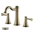 thumbnail image 1 of Konya Double Handle Gold Widespread Bathroom Faucet with Drain Assembly with Overflow, 1 of 1