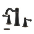 thumbnail image 1 of Konya Double Handle Widespread Bathroom Faucet with Drain, Oil Rubbed Bronze, 1 of 1