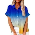 Kooidas Flash Deal Casual Womens Button Down Shirt Casual Short Sleeve