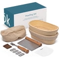 thumbnail image 1 of Kook Banneton Bread Proofing Basket Set with Bread Lame Scoring Tool & Dough Scraper, 1 of 4
