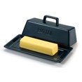 thumbnail image 1 of Kook 7.5” White Butter Dish with Lid Butter Storage Container Ceramic Tray, Navy, 1 of 3