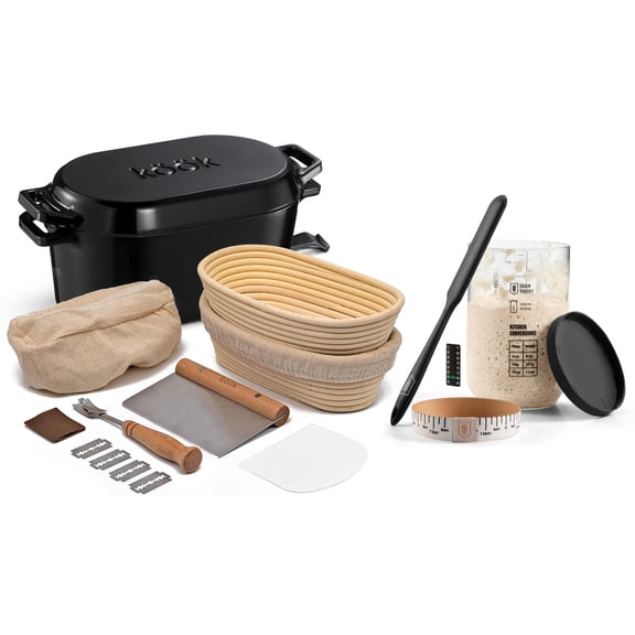 Kook Bread Proofing Set with Dutch Oven & Sourdough Kit