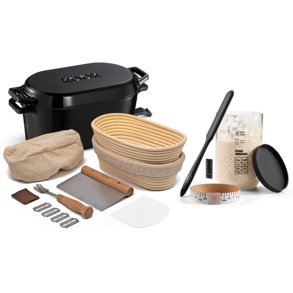 Kook Bread Proofing Set with Dutch Oven & Sourdough Kit