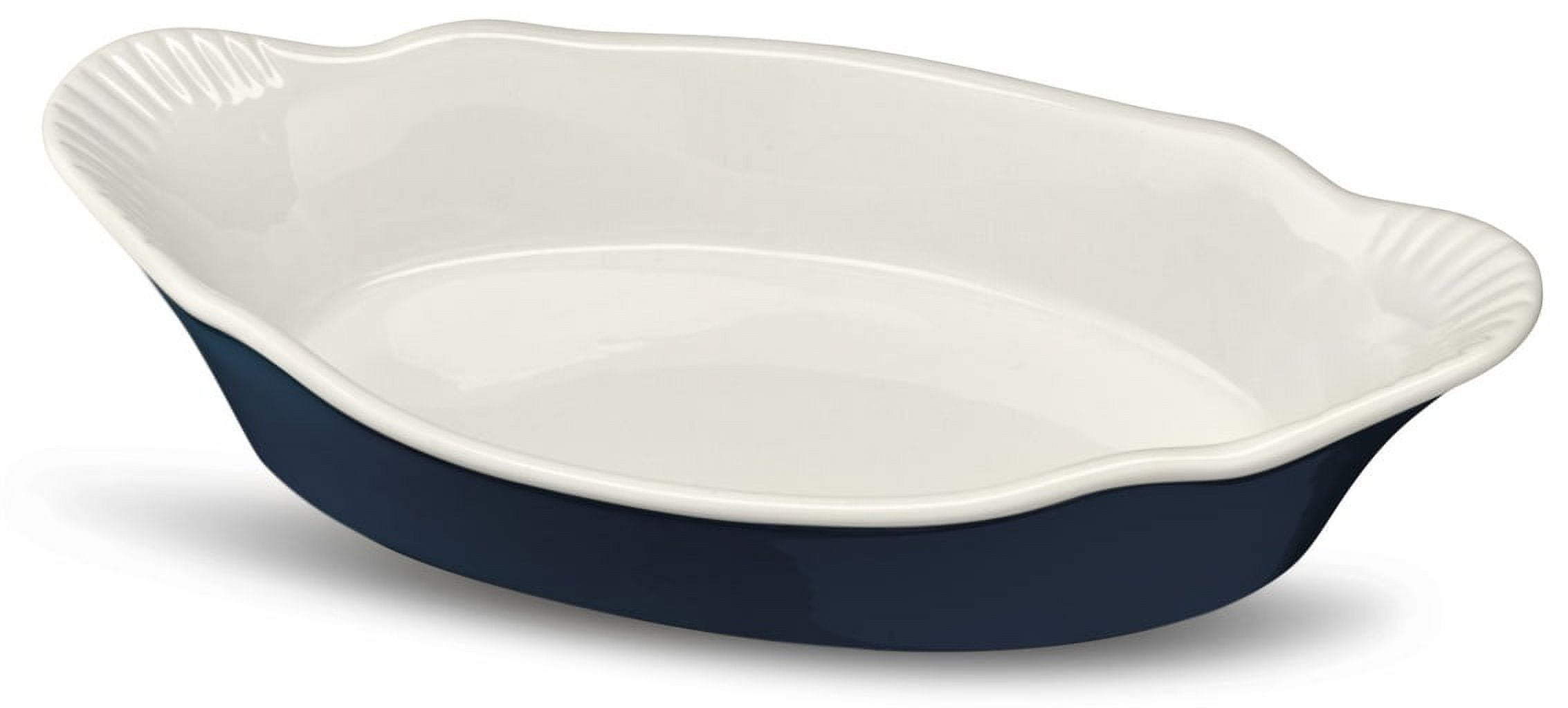 Navy Blue Ceramic Non-Stick Au Gratin Baking Dishes Set