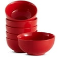 thumbnail image 1 of Kook Ceramic Cereal Bowls, Set of 6, 24 Oz, Cherry Red, 1 of 6