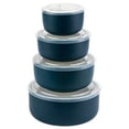 thumbnail image 1 of Kook Ceramic Nesting Bowls with Lids, Set of 4, Navy Blue, 1 of 7