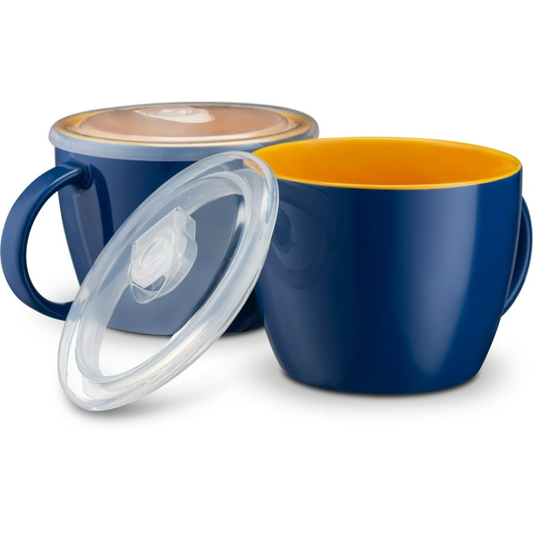 Kook Large 25 oz Ceramic Soup Mugs with Microwave Safe Kook Large 25 oz Ceramic Soup Mugs with Microwave Safe