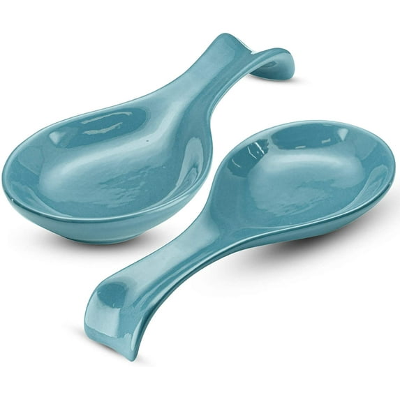 Kook Ceramic Spoon Rests , Set of 2 , Navy