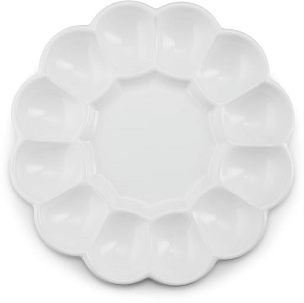 Kook Deviled Egg Tray, White Ceramic, Holds 12 Eggs - image 1 of 5
