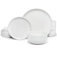 thumbnail image 1 of Kook Dinnerware Set, 12 Piece Service for 4, Ceramic White, Cambridge Classics, 1 of 3