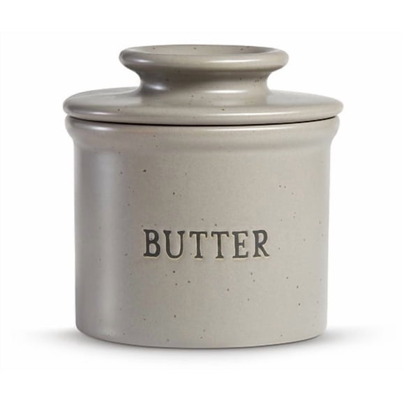 Kook French Ceramic Butter Keeper, Grey